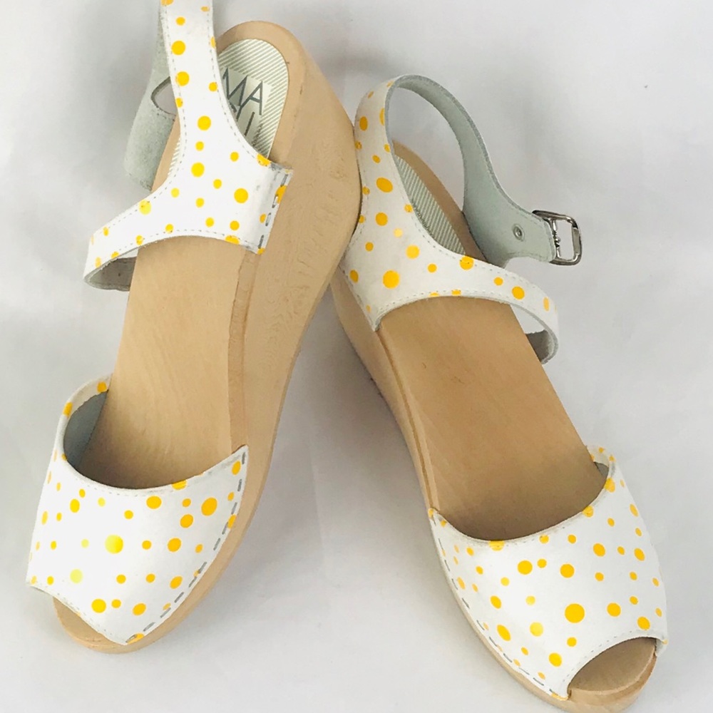 ANTHROPOLOGIE SPOT ON wedges maguba dots $168